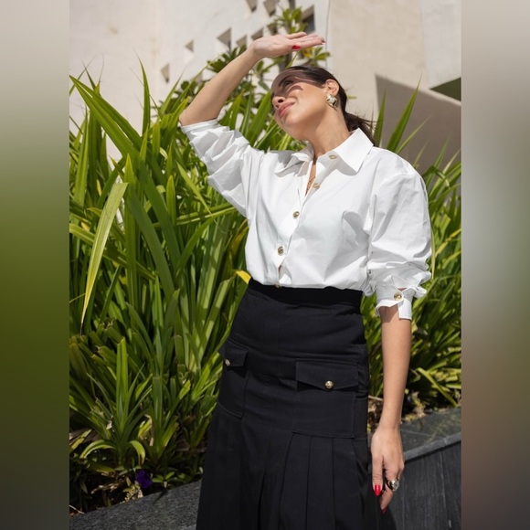 🔥🔥Zara White Button-Up midi dress - Picture 1 of 4